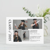 Modern Afstuderen stijlvol Photo Collage Afstudere Kaart (Staand voorkant)