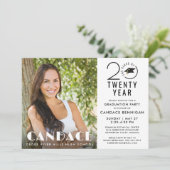 Modern Afstuderen Stijlvolle Klasse Jaar Foto Kaart (Staand voorkant)