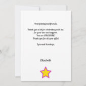 Modern Afstuderen Super Afstudeerder Roze bewerkba Bedankkaart (Achterkant)