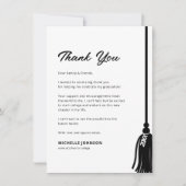 Modern Afstuderen Tassel bedankje Bedankkaart (Voorkant)