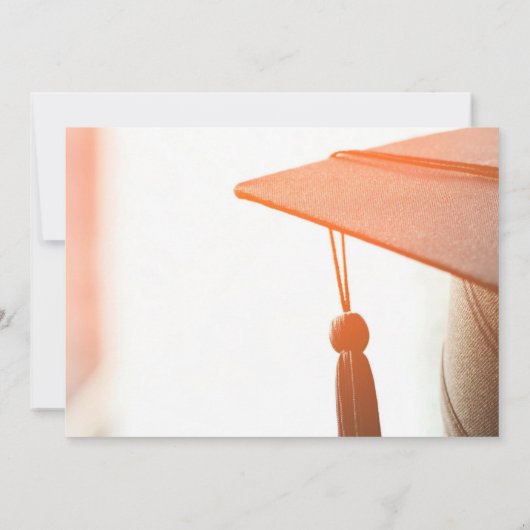 Modern Afstuderen tekst High School Photo Afstuder Aankondiging (Achterkant)