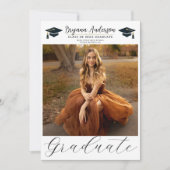 Modern Afstuderen Trendy Foto Afstuderen Kaart (Voorkant)