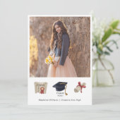 Modern Afstuderen twee foto dank u kaart (Staand voorkant)