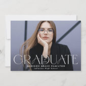 Modern Afstuderen Typografie 2 Foto Afstuderen Aankondiging (Voorkant)