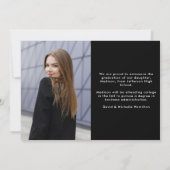 Modern Afstuderen Typografie 2 Foto Afstuderen Aankondiging (Achterkant)