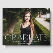 Modern Afstuderen Typografie 2 Foto Afstuderen Gastenboek (Voorkant)