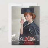 Modern Afstuderen Typografie 2 Foto's Afstuderen Aankondiging (Voorkant)