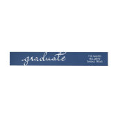Modern Afstuderen Typografie Chic Navy Blue (Individueel)