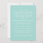 MODERN AFSTUDEREN TYPOGRAFIE FOTO AFSTUDEREN INVIT KAART (Achterkant)