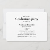 Modern Afstuderen typografiescript Kaart (Achterkant)