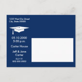 Modern Afstuderen uitnodigen Uitnodiging Briefkaart (Achterkant)