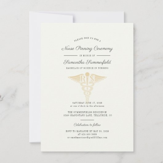 Modern Afstuderen Uitnodiging voor ceremonie in ur (Voorkant)