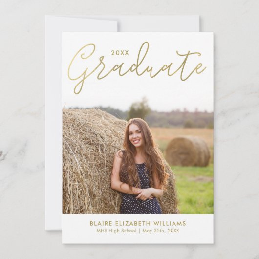 Modern Afstuderen voor scriptbelettering Aankondiging (Voorkant)