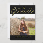 Modern Afstuderen voor scriptbelettering Aankondiging (Voorkant)