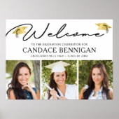 Modern Afstuderen Welkom 3 foto's Eenvoudig script Poster (Voorkant)