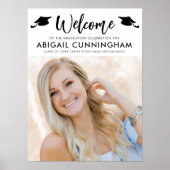 Modern Afstuderen welkom foto eenvoudig script Poster (Voorkant)