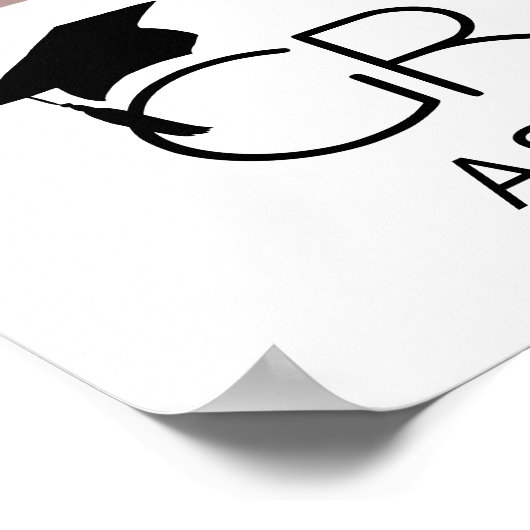 Modern Afstuderen Welkomstbord Arch Foto Poster (Hoek)