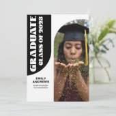 Modern Afstuderen White Arch & Photo Afstudeerder  Kaart (Staand voorkant)