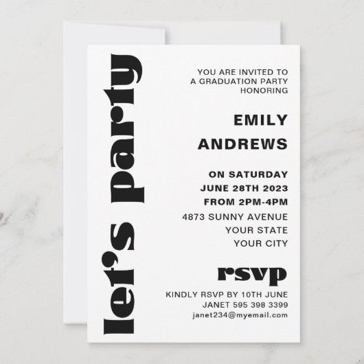 Modern Afstuderen White Arch & Photo Afstudeerder  Kaart (Achterkant)