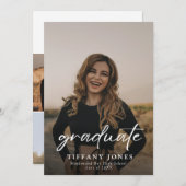 Modern Afstuderen witboek 4 Foto's Afstuderen Aankondiging (Voorkant / Achterkant)