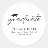 Modern Afstuderen witboek 4 Foto's Afstuderen Ronde Sticker (Voorkant)