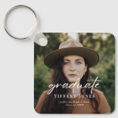 Modern Afstuderen witboek 4 Foto's Afstuderen Sleutelhanger (Voorkant)