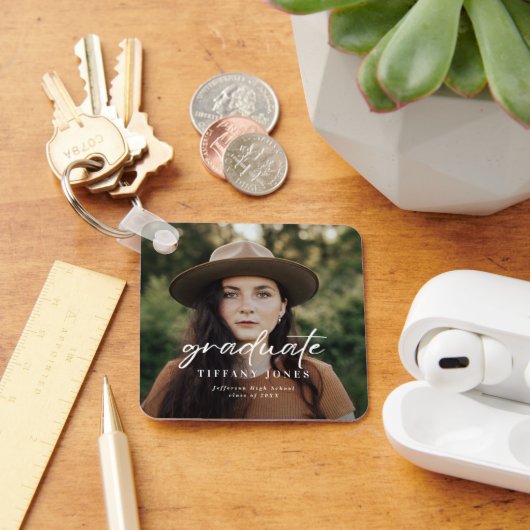 Modern Afstuderen witboek 4 Foto's Afstuderen Sleutelhanger (Bureau)