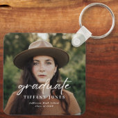 Modern Afstuderen witboek 4 Foto's Afstuderen Sleutelhanger (Achterkant)