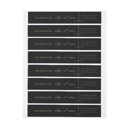 Modern Afstuderen zwart (Vel)