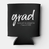 Modern Afstuderen, zwart Afstudeerder op maat Blikjeskoeler (Voorkant)