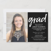 Modern Afstuderen, zwart Afstudeerder op maat Kaart (Voorkant)