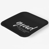 Modern Afstuderen, zwart Afstudeerder op maat Papieren Bordje (Gebogen)