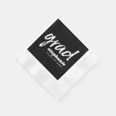 Modern Afstuderen, zwart Afstudeerder op maat Servet (Hoek)