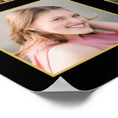 Modern Afstuderen zwart Gold 15 fotocollage Poster (Hoek)