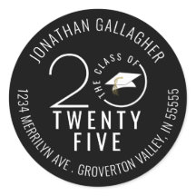 Modern Afstuderen Zwart Stijlvol Klasse Jaar