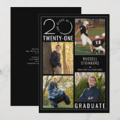 Modern Afstuderen Zwart Stylist Klasse Jaar Aankondiging (Voorkant / Achterkant)