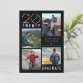 Modern Afstuderen Zwart Stylist Klasse Jaar Aankondiging (Staand voorkant)