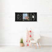 Modern Afstuderen Zwart Stylist Klasse Jaar Spandoek (Insitu)