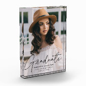 Modern Afstuderen zwart-witscript Afstuderen Fotoblokken (Links)