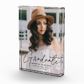 Modern Afstuderen zwart-witscript Afstuderen Fotoblokken (Rechts)