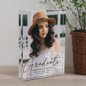 Modern Afstuderen zwart-witscript Afstuderen Fotoblokken