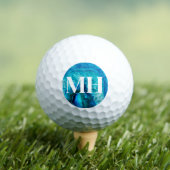 Modern Agaat Golfer Initiaal Monogram Golfballen (Insitu Shirt)
