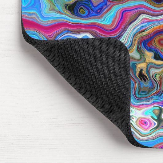 Modern agaat marmer Elegant blauw patroon Trendy Muismat (Hoek)