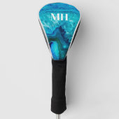 Modern Agaat Monogram Golfheadcover (Voorkant)