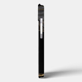 Modern Agaat Zwart Goud Glitter Script Naam Case-Mate iPhone Case (Achterkant / Links)