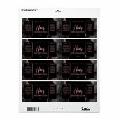 Modern Agate Black Roos Gold Hair Serum Labels (Full Sheet)