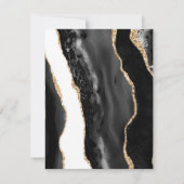 Modern agate bruiloft redt de date uitnodiging" aankondiging (Achterkant)