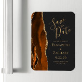 Modern Agate Burnt Oranje Gold Donk sparen de Datu Magneet
