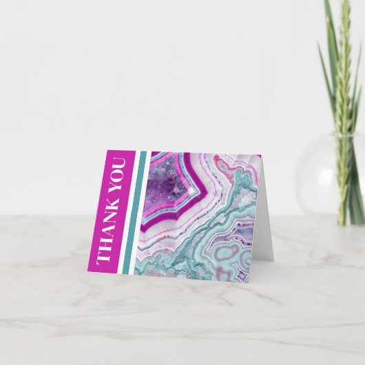 Modern Agate Elegant Bedankkaart (Voorkant)