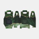 Modern Agate Geode Arch Hunter Green Gold Bedankdoosjes (Uitgevouwen)